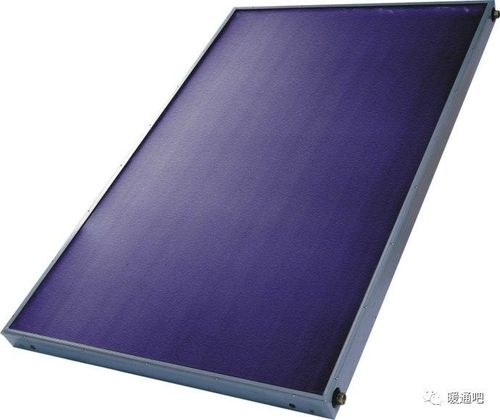 非本案图片资料: 屋顶平板太阳能集热板的外观示意图
